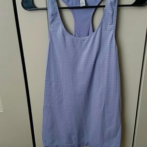 Under armour purple stripped tank top